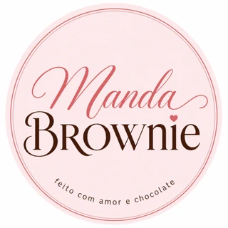 Logo da Manda Brownie: feito com amor e chocolate